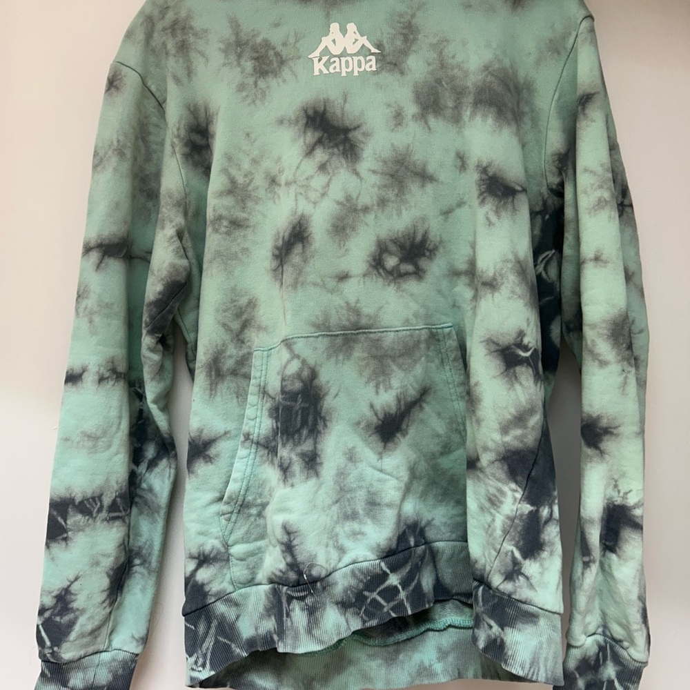 Kappa Green and Black Tie-Dye Hoodie